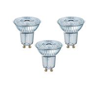 Osram LED Base PAR16, lampada riflettore, con attacco GU10, non dimmerabile, Sostituisce 50 Watt, angolo del fascio di 36 °, bianco freddo - 4000 Kelvin, 4,3 Watt, confezione da 3