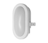OSRAM Applique LED 6W Bulkhead, 4000K, 420 lm, IP54, IK06, antiurto, alloggiamento in policarbonato bianco, angolo di fascio 120°, per scantinati e garage