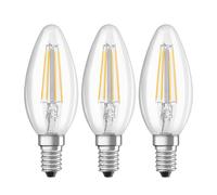 OSRAM LED candela E14 4W filamenti 2.700K set 3x 4058075819313