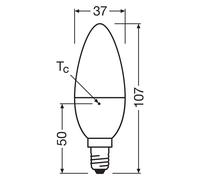 OSRAM LED Candela Relax/Attiva/Sonno E14 4,9W opaco 827/840 Osram