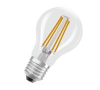 Osram LED Classic Lampada LED con filamento nella forma classica della lampadina, filamento in vetro trasparente, 3,8 W, attacco E27, EEK A, 806 lm per illuminazione generale.