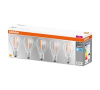 OSRAM LED E27 Base 7W 4.000K trasparente 5x 4058075466517