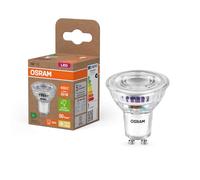 OSRAM LED Energy Class PAR16 da 2,5 W, 450 lm, bianco caldo (2700 K) in vetro trasparente senza piombo con attacco GU10 in classe di efficienza energetica A, diametro 50 mm, IP20.6 confezione