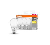 Osram Lampadine LED Sfera, 4W Equivalenti 40W, Attacco E27, Luce Calda 2700K, Confezione da 3
