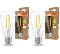 OSRAM LED Lampada a risparmio energetico, filamento Edison, E27, bianco caldo (3000K), 4 watt, sostituisce la lampadina da 60W, altamente efficiente e a risparmio energetico, confezione da 2