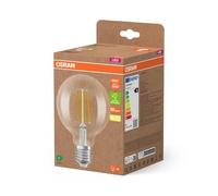 OSRAM LED lampada a risparmio energetico, globo a filamento, E27, bianco caldo (3000K), 4 watt, sostituisce la lampadina da 60W, altamente efficiente e a risparmio energetico, confezione da 1