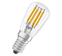Osram LED Lampada LED speciale a forma di goccia, trasparente, multicolore, 2,8 W, 250 lm, 2700 K per luce bianca calda, attacco E14, diametro 26 mm, EEK F, dimmerabile.