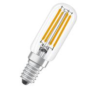 Osram LED Lampada LED speciale a forma di goccia, trasparente, multicolore, 4,8 W, 470 lm, 2700 K per luce bianca calda, attacco E14, diametro 25 mm, EEK F, dimmerabile.