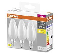 OSRAM LED-Lampe, a Candela, E14, 5.5 Watt, Bianco, Bianco Caldo, 2700 Kelvin, 3-Pack