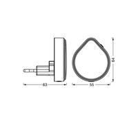 OSRAM LED Night Light LUNETTA RAINDROP, sensore, dimmerabile Osram