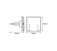 OSRAM LUNETTA Slim Night Light Bianco 3000K LED 3 lm 0,3 W con sensore giorno/notte, IP20, emissione di luce indiretta, montaggio su presa