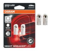 Osram LED Notte Breaker Lampadina Base IN Vetro W 5W Con Street Legal 6000K 2Stk
