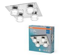 Osram LED Plafoniera Orbis Flame Cromo 35x35cm IP44 4x5, 5W 1740lm Clic Cct [EEK: G]