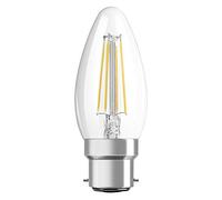 OSRAM LED Retrofit CLASSIC B Lampadina LED, Attacco: B22d, Bianca Calda, 2700 K, 4 W, Equivalenti a 40 W, LED Retrofit CLASSIC B, Chiaro, Taglia Unica