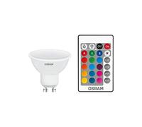 Osram LED Retrofit RGBW Lampade con Telecomando Pacco da 4 x Lampadina LED, Attacco E27, Bianca Fredda, 4000 K, 7 W, Equivalenti a 60 W, Opaco, LED Retrofit CLASSIC A, Opaco, Taglia Unica