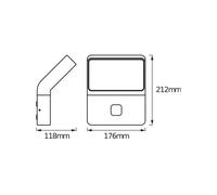 OSRAM LED-Sensor-applique da esterni LED ENDURA STYLE WIDE grigio scuro Osram