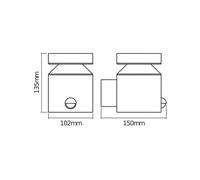 OSRAM Applique da parete per esterni ENDURA Style Cylinder con sensore 150mm, 30