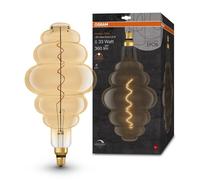 OSRAM Lampada LED Vintage 1906 vetro dorato, 4,8W, 360lm, forma ad alveare con diametro 200mm e attacco E27, luce bianca calda, filamento dimmerabile, durata fino a 15.000 ore