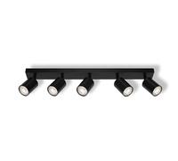 OSRAM LED Spot Elemental ceiling spotlight 5x GU10, plate, black, Aluminium/steel, adjustable, double wired
