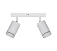 OSRAM LED Spot Pulse Ceiling Spotlight 2x GU10, Plate, White, Aluminium/Steel/Polycarbonate, Ring, Simple wired