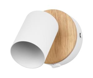 OSRAM LED Spot Wood Line Ceiling Spotlight GU10, Wall Spot, White/Wood decor, St