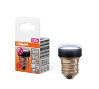 OSRAM LED STAR FLAT da 3,5 W (come 26 W), 270 lm/4000 K, bianco freddo 840, satinato, plastica nera, con filettatura E27, dimmerabile a 3 vie tramite interruttore a parete, diametro 35 mm.