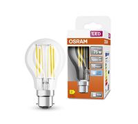 OSRAM LED Star lampada LED a filamento chiaro, base B22d, bianco freddo (4000K), forma della lampadina, set di sostituzione per lampadine convenzionali da 75W, confezione da 1