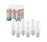 OSRAM LED STAR STICK, Attacco: E27, Bianca Calda, 2700 K, 8 W, Equivalenti a 60 W, Opaco, LED STAR STICK, Opaco, Confezione da 6 Pezzi