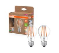 Osram LED Superstar Classic A 100 nella forma classica della lampadina, corpo in vetro trasparente, 7,2 W, 1521 lm, attacco E27, luce bianca calda con 2700 K, EEK A, diametro 60 mm, confezione da 2