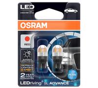 OSRAM LED T20 W21/5W 7443 LEDriving SL Advance Red Car Signal Luce freno Lampade stop Upgarde LED Lampadine di parcheggio 9715R, Coppia
