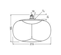 OSRAM Vintage 1906 Big Elipse è una lampada LED dimmerabile con filamento a forma di ellisse. Offre 4 W per 120 lm, attacco E27, vetro tea brown, diametro 215 mm, resa cromatica CRI 80, 1800 K.