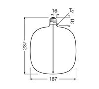 OSRAM LED Vintage Big Oval E27 4,8W 818 Filamento dimmerabile Osram