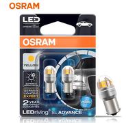 OSRAM LEDriving SL Advance LED P21W PY21W BAU15s giallo ambra colore indicatore di direzione per auto aggiornamento fanali posteriori S25 1156 9456Y, 2x