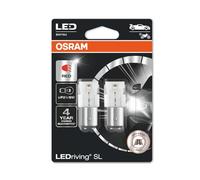 OSRAM LEDriving® SL, ≜ P21/5W, rosso, lampade di segnalazione a LED, solo fuoristrada, non omologati ECE, doppio blister