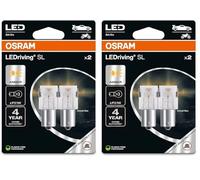 OSRAM LEDriving SL, P21W, Amber, Double Blister (2 lamps), LED Retrofit, offroad use only (Confezione da 2)