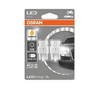 OSRAM LEDriving SL Retrofit W21/5W, lampade retrofit LED, illuminazione esterna auto, 7716YE-02B, colore giallo, 12V, blister doppio (2 lampade)