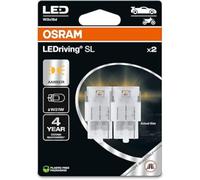 OSRAM LEDriving SL, W21W, Amber, Double Blister (2 lamps), LED Retrofit, offroad use only