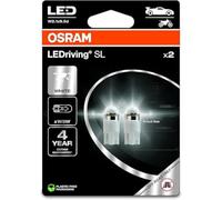 OSRAM LEDRIVING SL W5W COOL WHITE 6000K 2 LAMPADE 2825 TUTTO VETRO TARGA FRECCIA