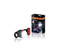 OSRAM LEDsBIKE COMPACT 100 SET, set di luci per bicicletta ricaricabili - anteriore e posteriore, con luce di stop, omologato StVZO, compatibile con supporto Garmin, tre livelli di luminosità, 100 lux