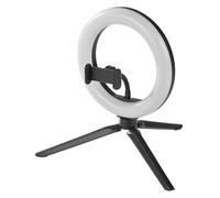 OSRAM LINEAR lampada ad anello LED mobile per scrivania in nero, in plastica (PC), protezione IP20, per riunioni online