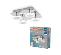 OSRAM Luce da parete SMART+ Matter Orbis Wall Wave LED 300x300mm Argento, 24W, 1500lm, 3000-6500K TW, IP44 Bagno