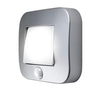 OSRAM Luce notturna NIGHTLUX Hall, argento, IP54, sensore di movimento, a batteria, luce bianca fredda, 4000 K, ideale per corridoi e ingressi