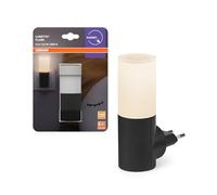 OSRAM Lunetta Backlight Flare Black, luce mobile, 0,20 W, 3 lm, bianco caldo, luce notturna con rilevatore di movimento, sensore giorno/notte, per uso interno