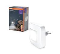 OSRAM Lunetta Luce notturna con presa e funzione di inclinazione, sensore giorno/notte integrato e adesivi luminosi, bianca in plastica (PC), protezione IP20, per camera dei bambini