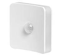 OSRAM LUNETTA SQUARE Luce notturna con sensore di luce diurna e movimento, 0,3 W, bianco, design quadrato, effetto luce RGB con quattro uscite luminose, spina europea integrata, per interni