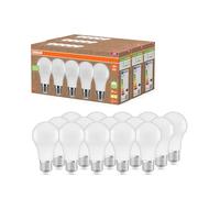 OSRAM NATURE LOOP - lampade LED particolarmente sostenibili in plastica riciclata, Confezione vantaggiosa con 15 lampadine, sostituzione 60W, bianco caldo (2700K), ecologico