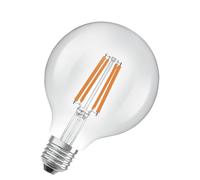 Osram nella classica forma Edison, con filamento LED decorativo, classe di efficienza energetica A, E27, 5 W, 1055 lm, 2700 K, bianco caldo. luce immediata al 100%. Sfarfallio basso.