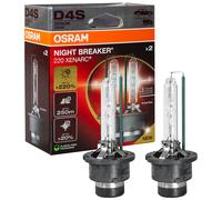OSRAM NIGHT BREAKER 220 D1S D2S D3S D4S XENARC XENON Fino A +220% Mod 25 DuoBox
