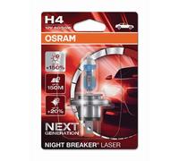 OSRAM NIGHT BREAKER LASER H4 +130% Lampadina 12V 60/55 Watt P43t
