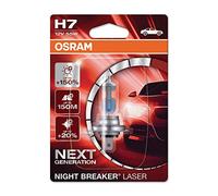 OSRAM NIGHT BREAKER LASER H7, 150% di luce in, lampada alogena per fari, 64210NL-01B, 12V, blister (1 lampada)